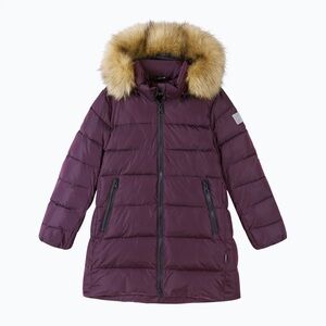 Reima Girls’ Lunta Deep Purple Faux-Fur Hood Winter Jacket—8Y